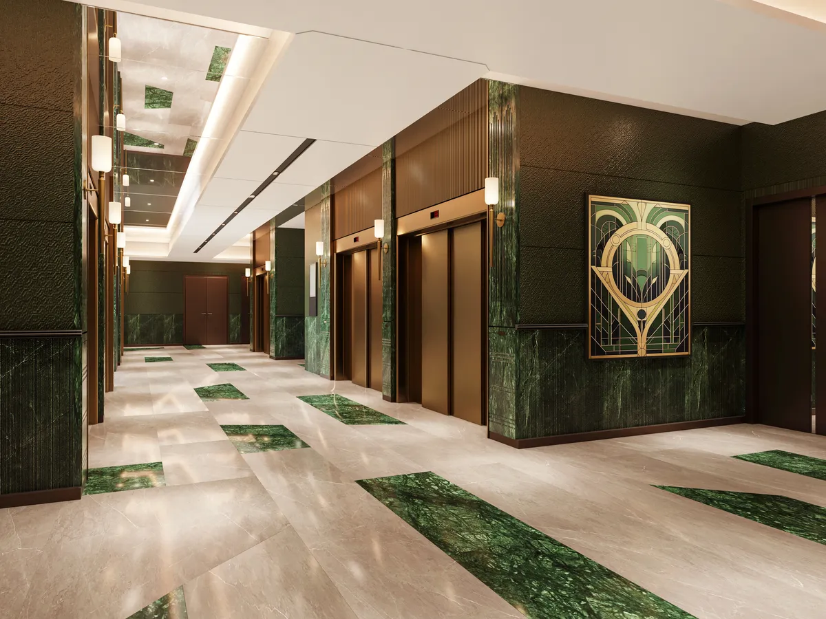 Rise With 9 premium interior with designer furnishing and double-height ceiling